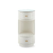 Villa & House Aaron 2-Drawer Side Table with Glass Top