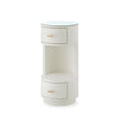 Villa & House Aaron 2-Drawer Side Table with Glass Top