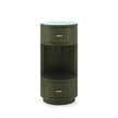 Villa & House Aaron 2-Drawer Side Table with Glass Top