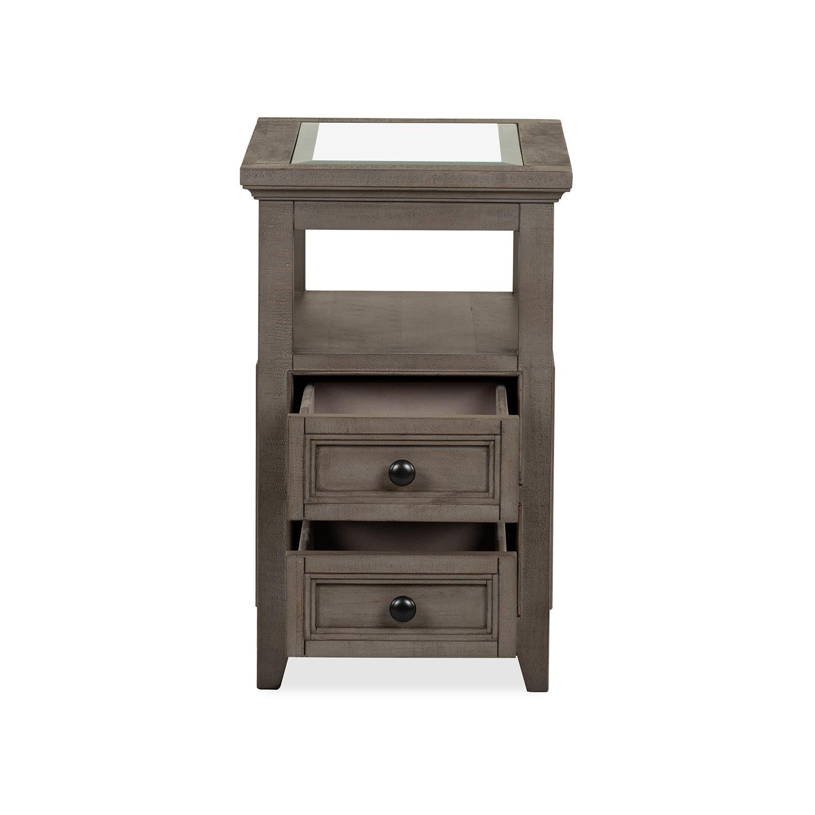 Magnussen Home Paxton Place Dovetail Grey Chairside End Table