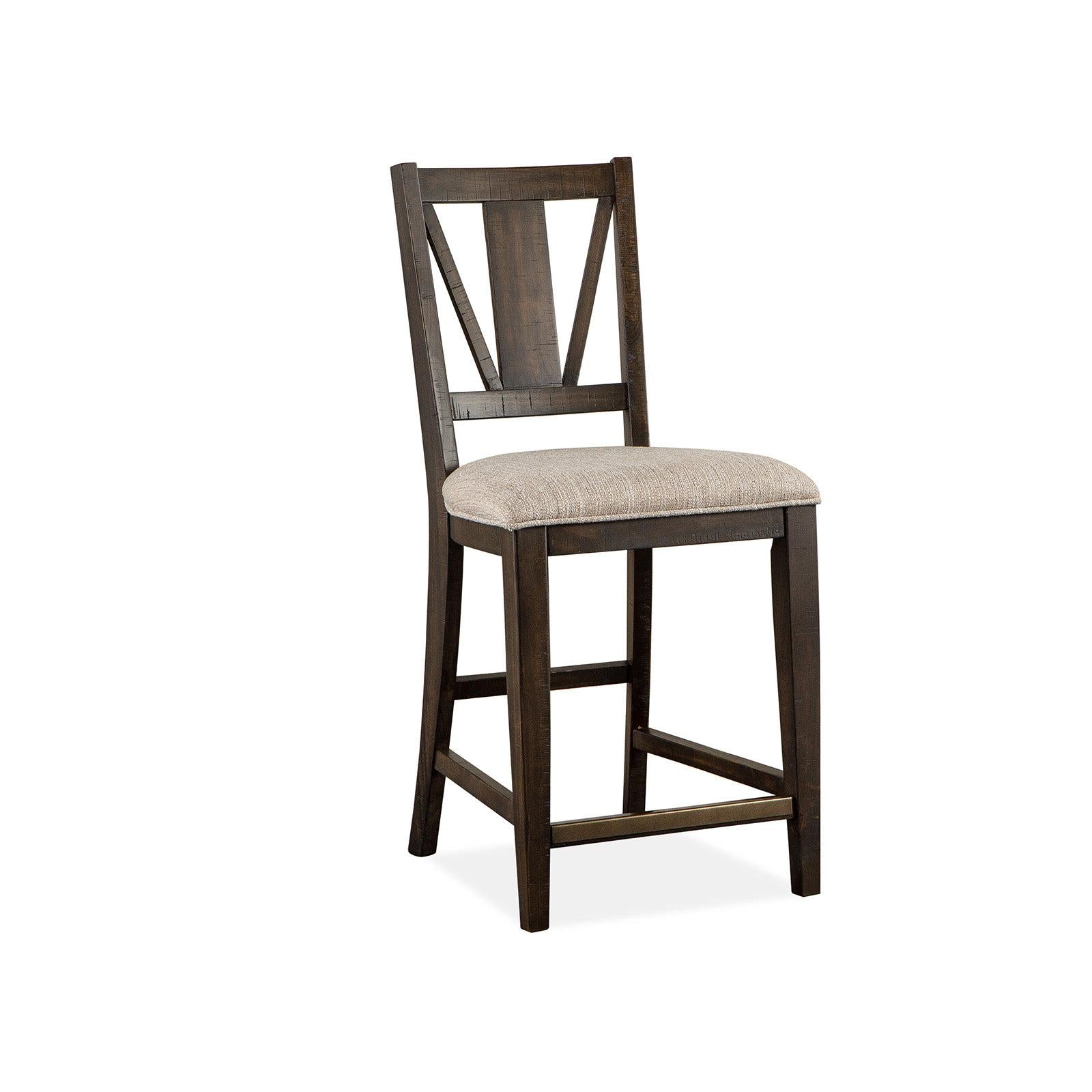Magnussen Home Westley Falls Graphite Upholstered Counter Chair Set of 2