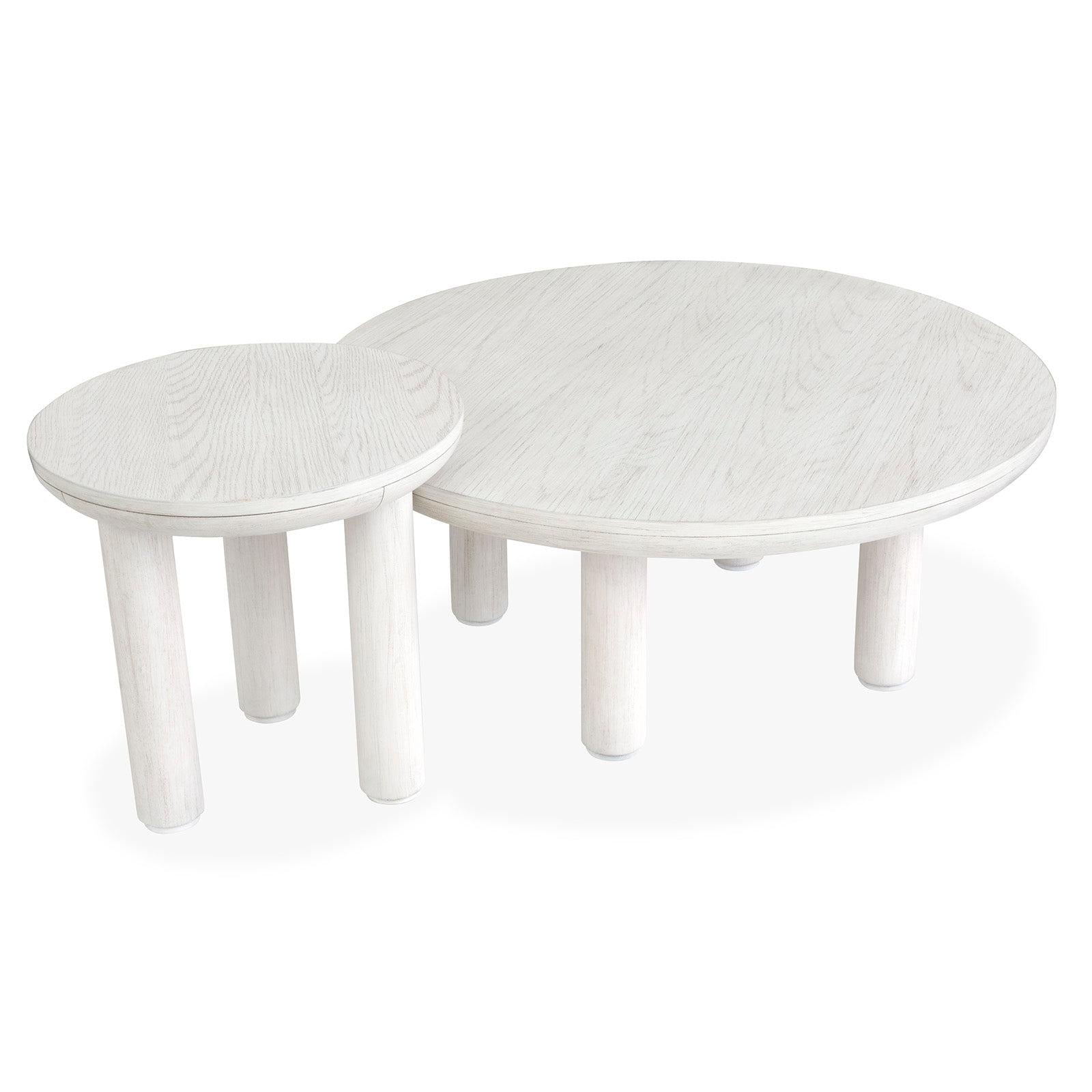 Salt Life Home Sunset Cove Moonlight Pearl Nesting Cocktail Table with Casters Sale