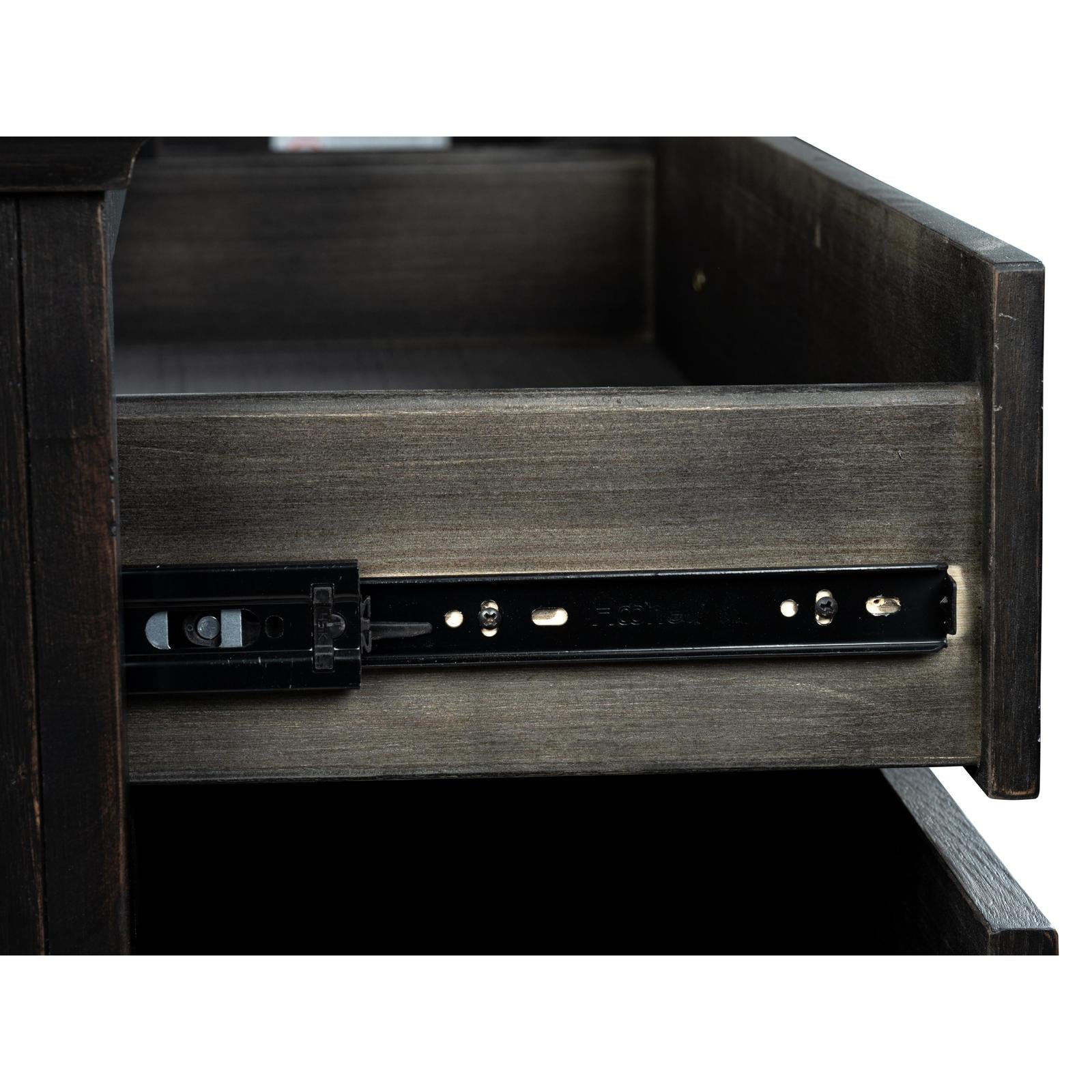 Magnussen Home Surrey Brown Double Drawer Dresser With Portrait Mirror
