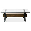 Magnussen Home Sawyer Toasted Nutmeg And Smoked Iron Rectangular Cocktail Table