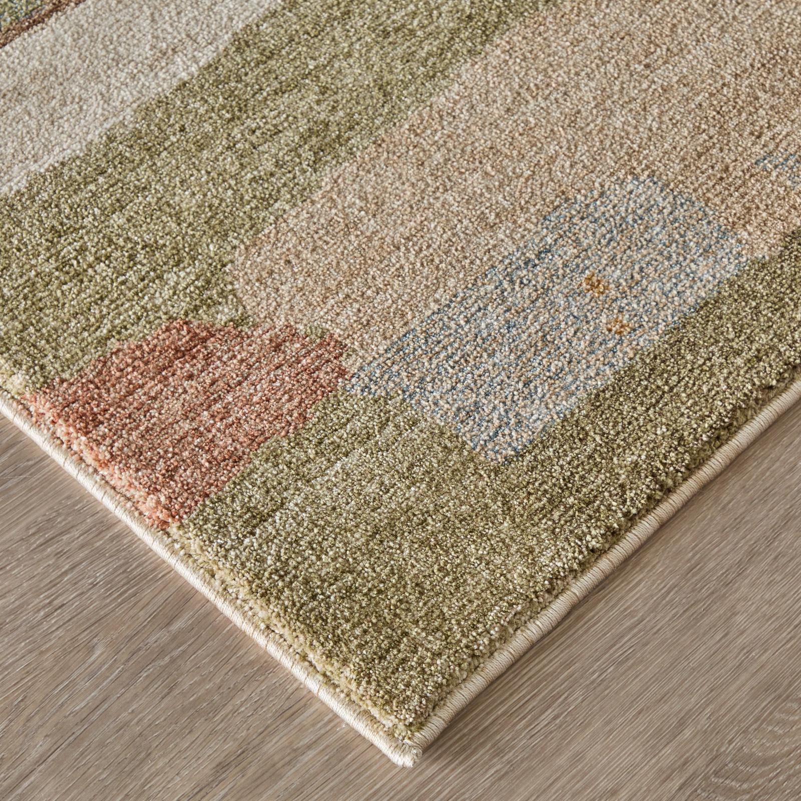 Feizy Pearson 39SHF Modern Abstract, Brown/Tan/Green, Rug