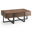 Magnussen Home Prescott Rustic Honey And Distressed Iron Rectangular Cocktail Table