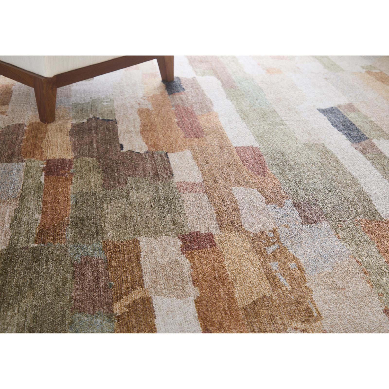 Feizy Pearson 39SHF Modern Abstract, Brown/Tan/Green, Rug