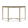 Magnussen Home Copia Antiqued Silver With Gold Tint Demilune Sofa Table
