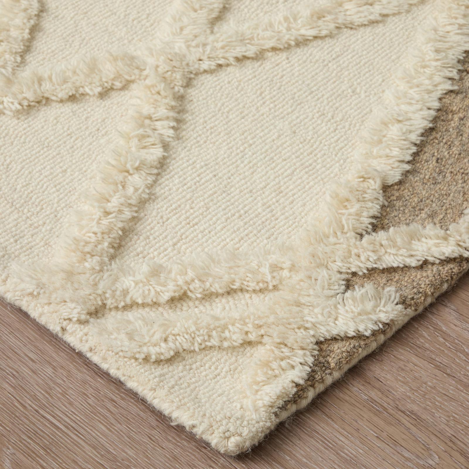 Feizy Anica 8008F Transitional Geometric Rug in Ivory/Taupe/Brown