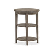 Magnussen Home Paxton Place Dovetail Grey Round Accent End Table