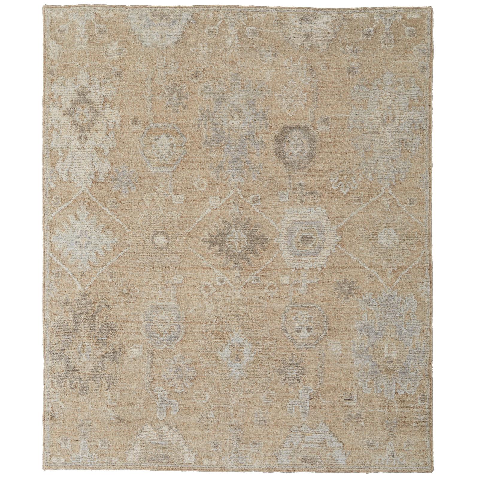 Feizy Grafton 69F8F Transitional Floral & Botanical Rug in Tan/Gray/Ivory