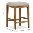 Magnussen Home Lindon Belgian Wheat Upholstered Stool