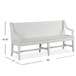 Magnussen Home Heron Cove Chalk White And Dovetail Grey Bench With Back