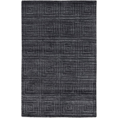 Feizy Redford 8670F Transitional Solid in Gray/Black
