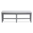 Magnussen Home Charleston Harbor Gray Grey Upholstered Bench