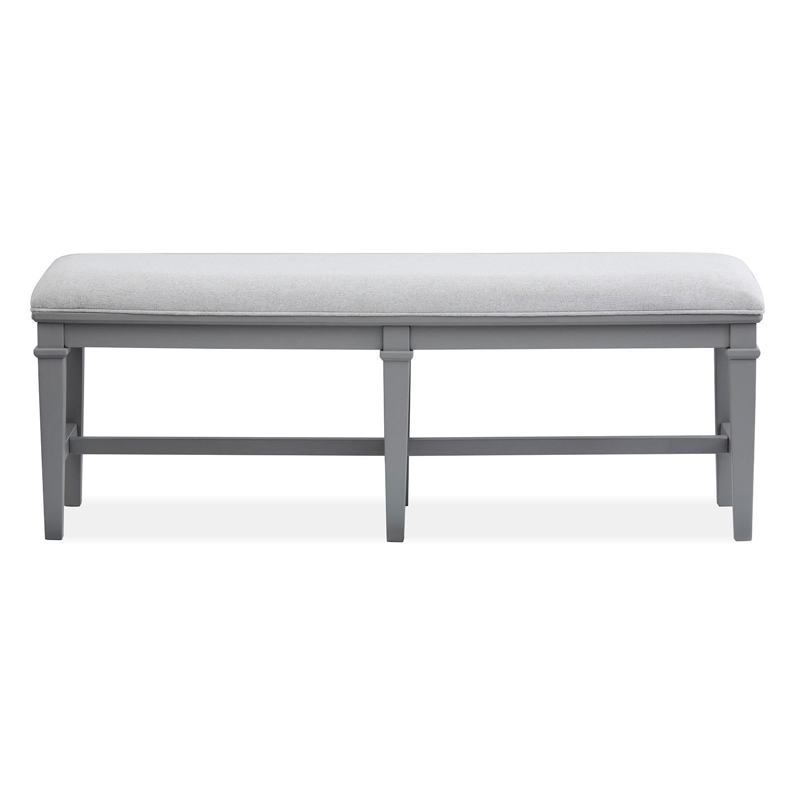 Magnussen Home Charleston Harbor Gray Grey Upholstered Bench
