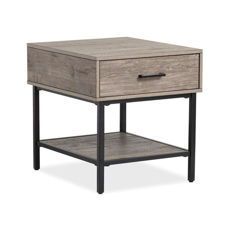 Magnussen Home Fenwick Whitetail Brown And Smoke Glass Rectangular End Table