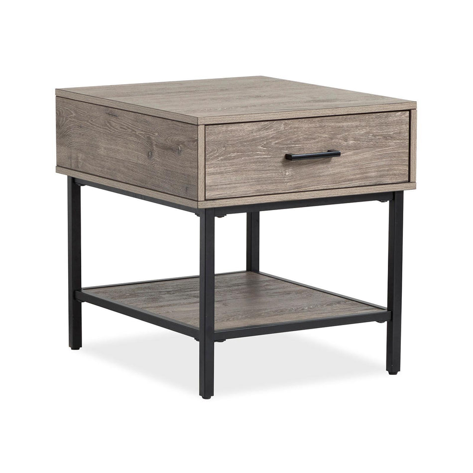 Magnussen Home Fenwick Whitetail Brown And Smoke Glass Rectangular End Table