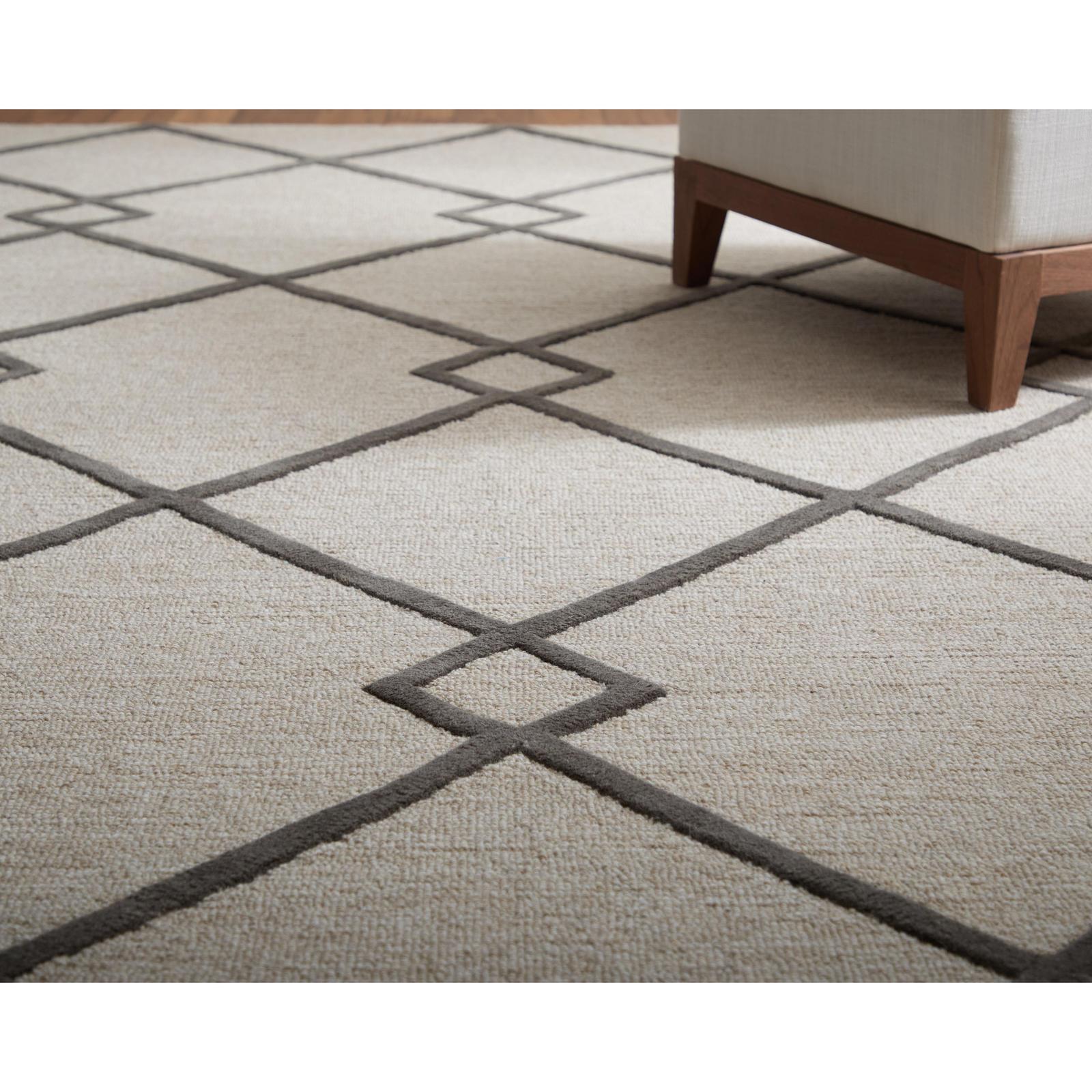 Feizy Kimball 8A36F Transitional Trellis & Lattice Rug in Ivory/Gray/Tan