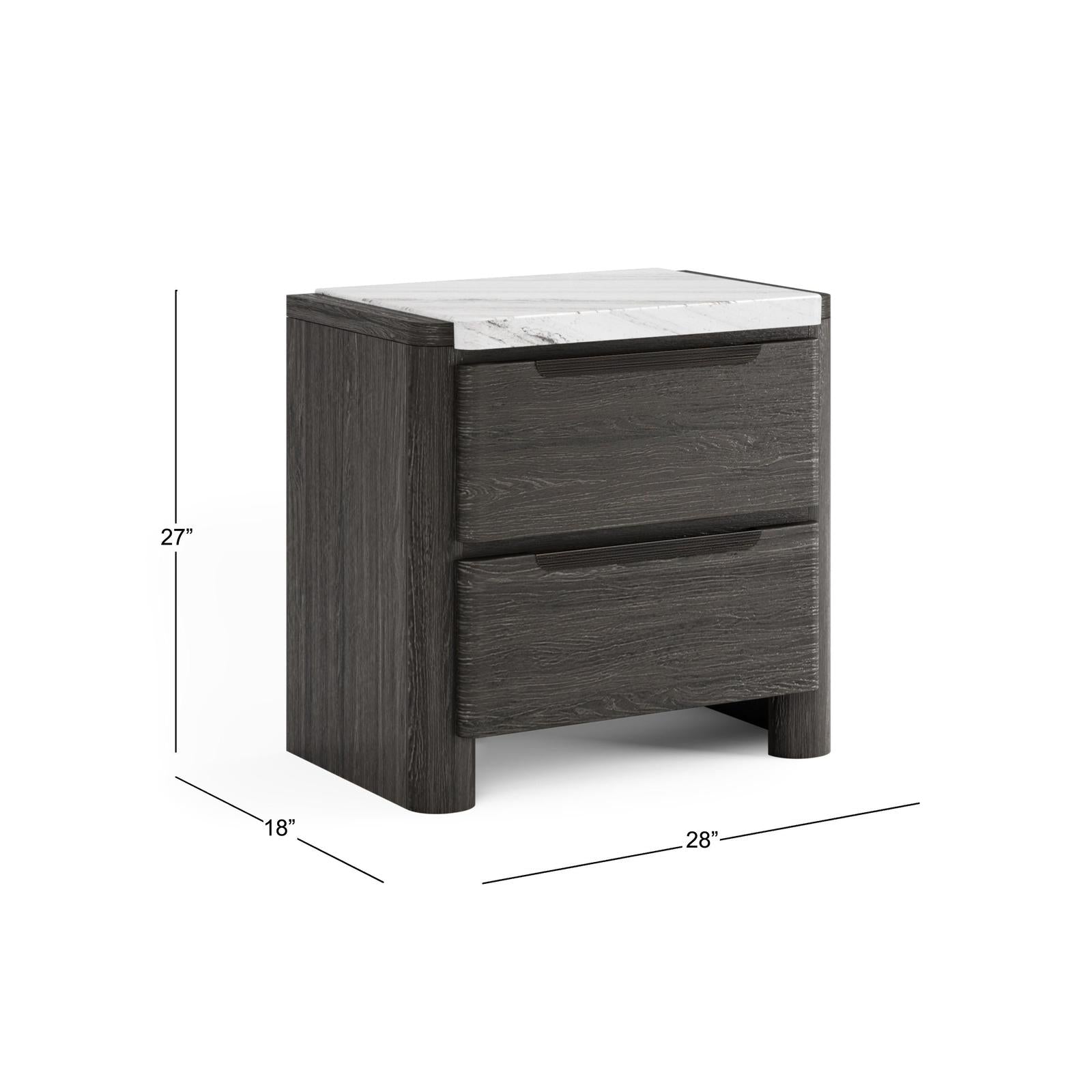 Magnussen Home Keaton Black Drawer Nightstand