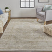 Feizy Aura 3734F Modern Oriental Rug in Ivory/Gold