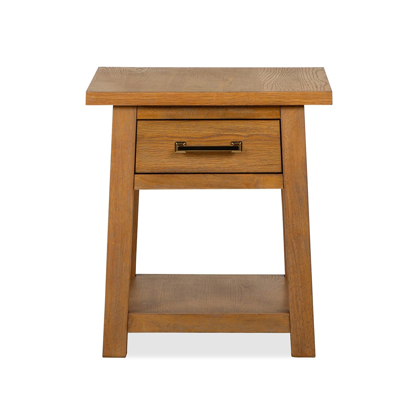 Magnussen Home Lindon Belgian Wheat Drawer End Table