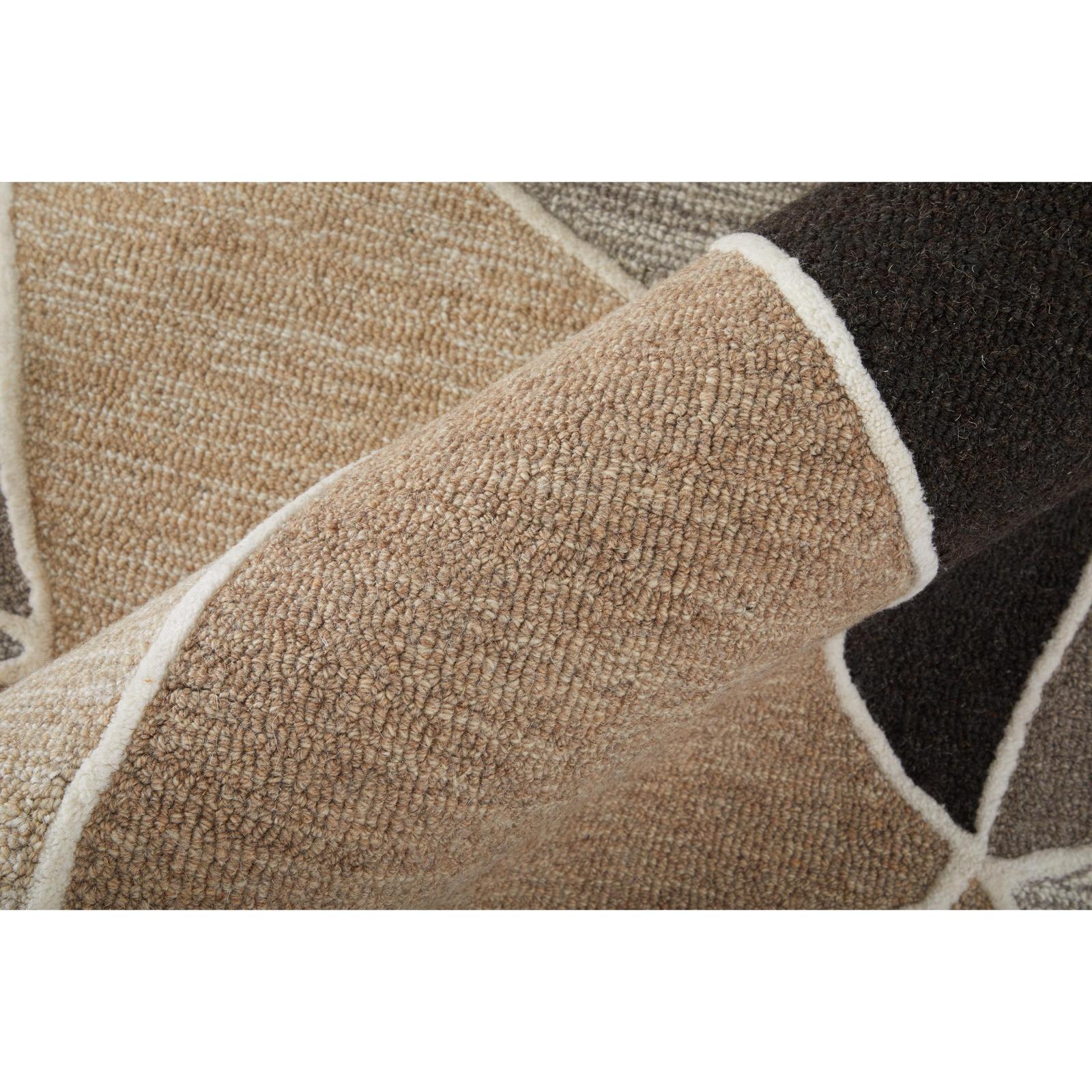 Feizy Kimball 8A33F Transitional Abstract Rug in Gray/Black/Brown