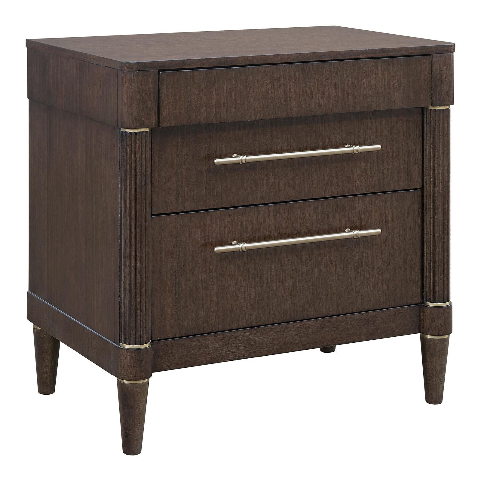 Pulaski Furniture Asher Park Piano Brown 3 Drawer Nightstand