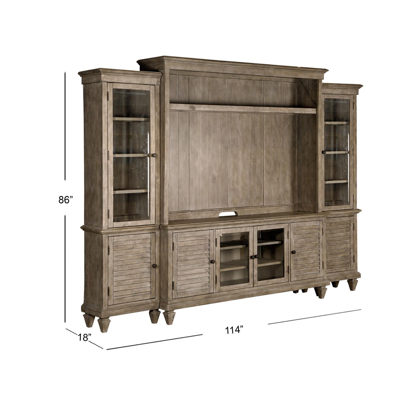 Magnussen Home Calistoga Dovetail Grey Entertainment Wall