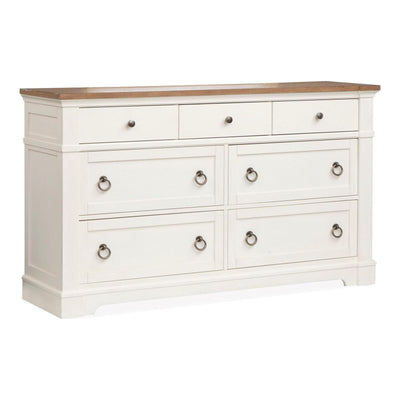 Magnussen Home Kingston Whisper White & Cerused Nutmeg Drawer Dresser