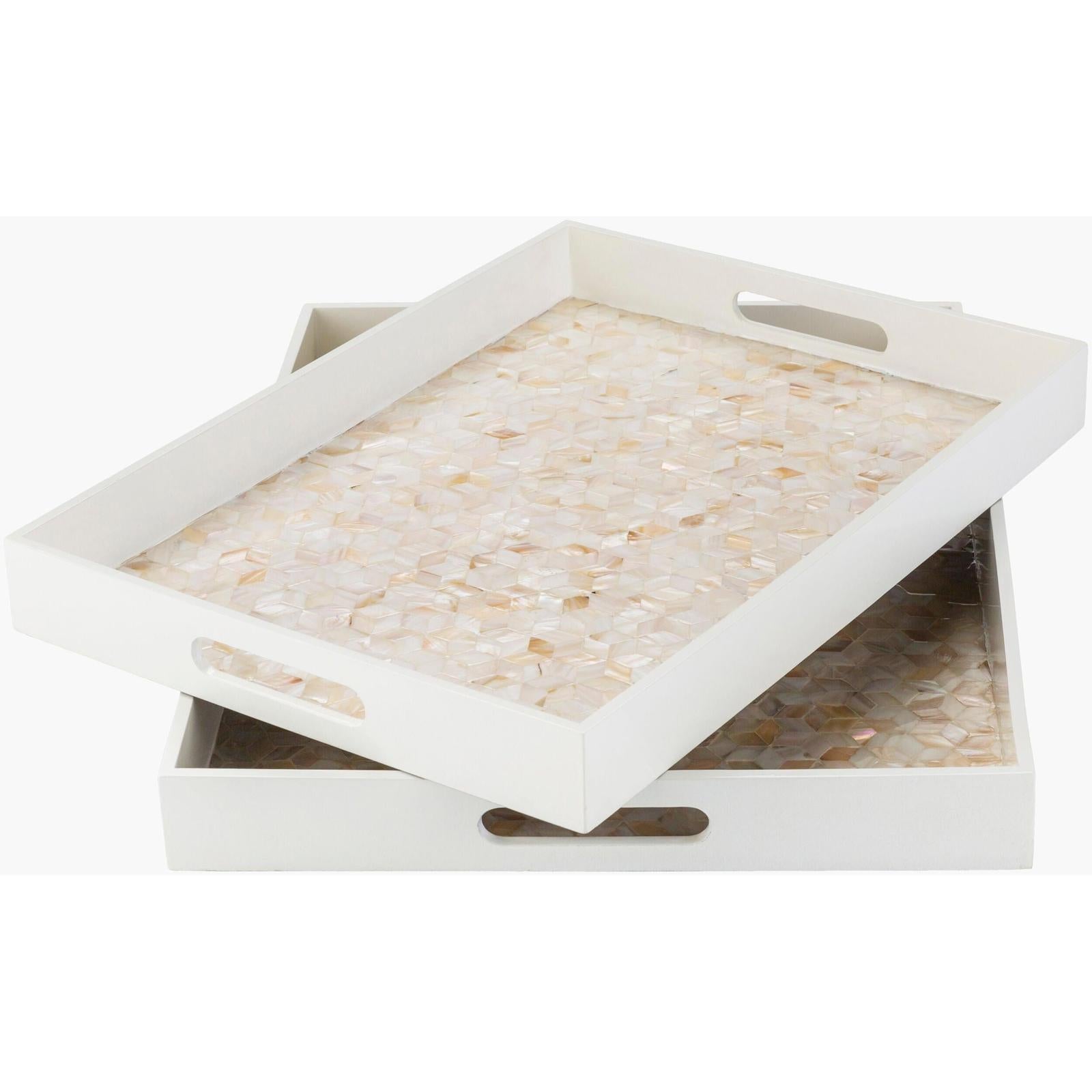 Livabliss by Surya Alessandra White Tray