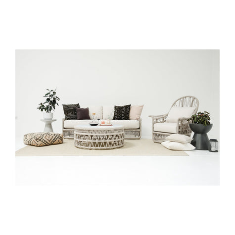 Sunset West Dana Coffee Table with Honed Carrara Marble Top