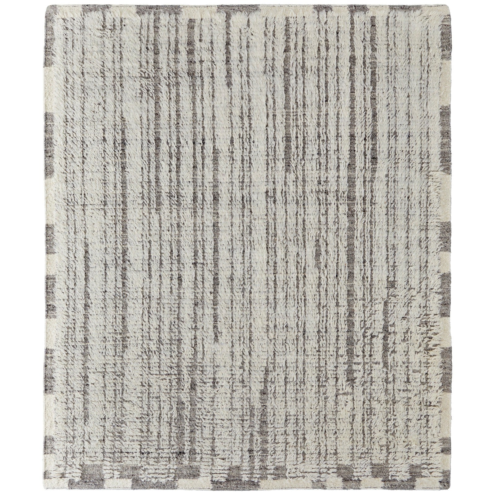 Feizy Ashby 8906F Transitional Stripes Rug in Ivory/Gray – Grayson Living