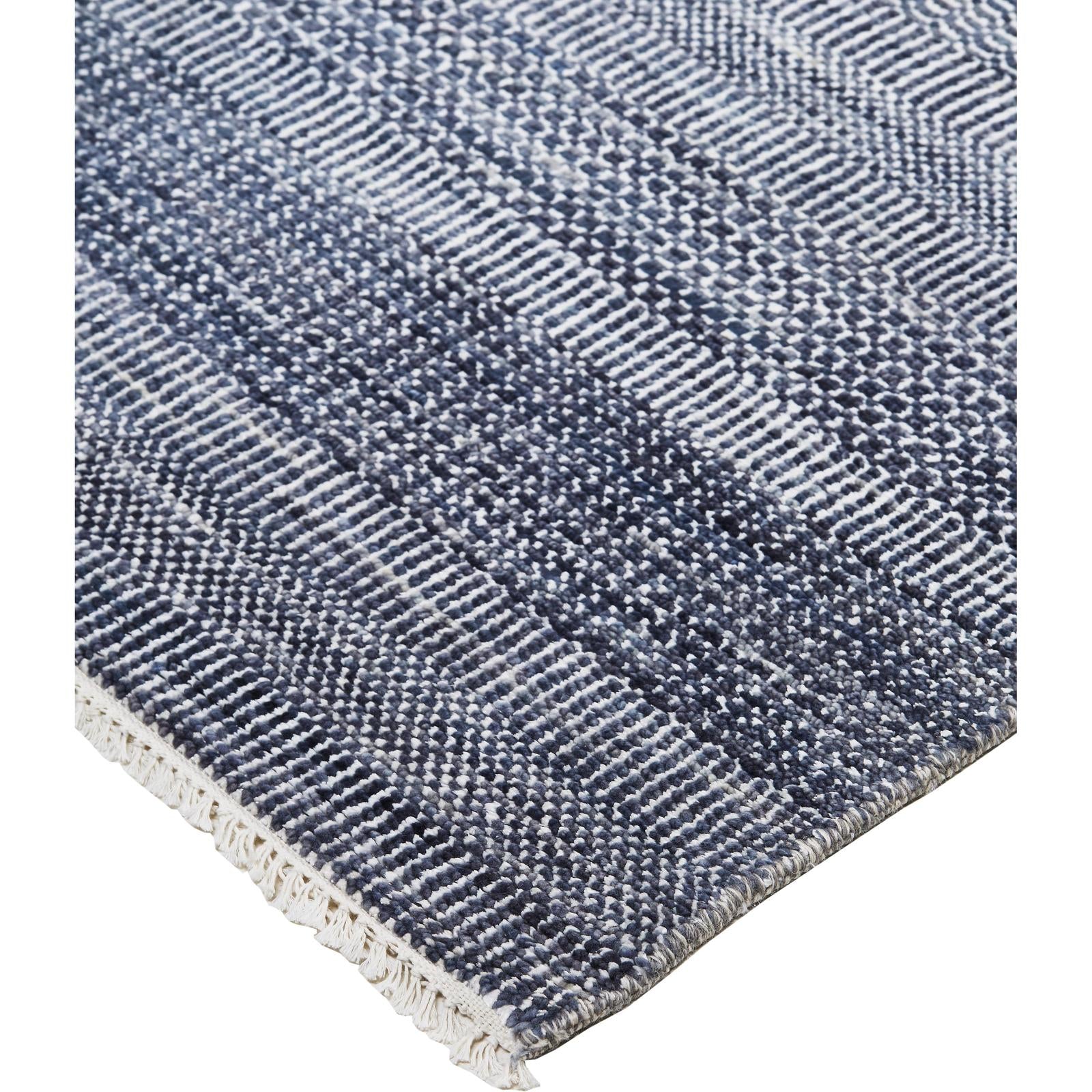 Feizy Janson I6062 Transitional Stripes, Blue/Gray, 8' x 8' Round Rug