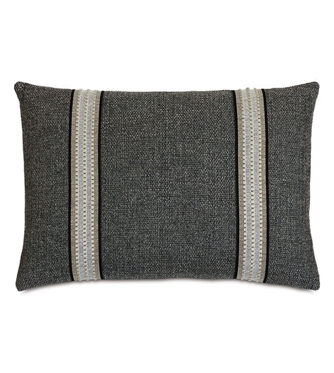Eastern Accents Enoch Textured Border Decorative Pillow