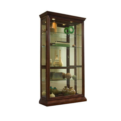 Pulaski Furniture PFC Curios Lighted Sliding Door 4 Shelf Curio Cabinet