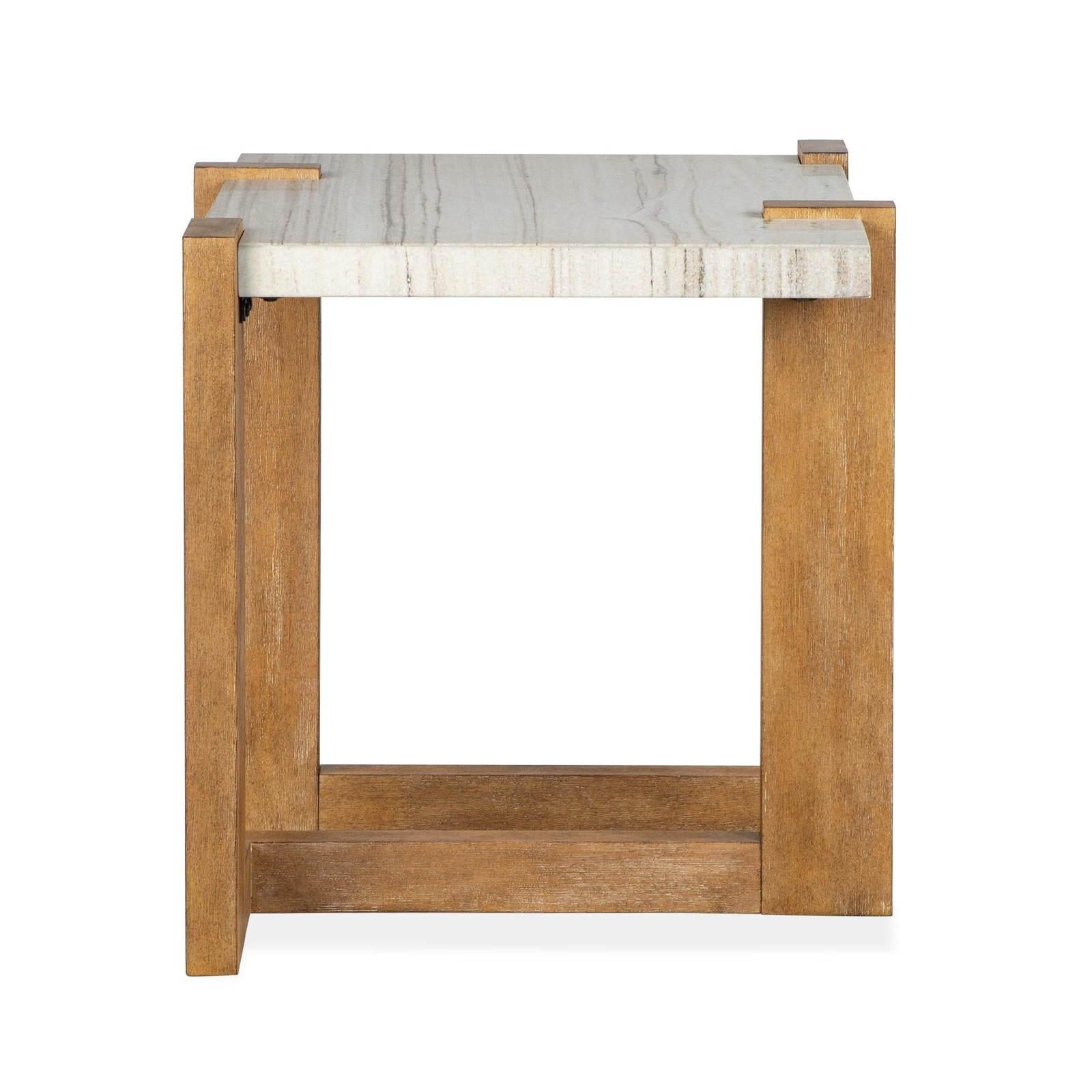 Magnussen Home Carrington Honey Wheat Rectangular End Table