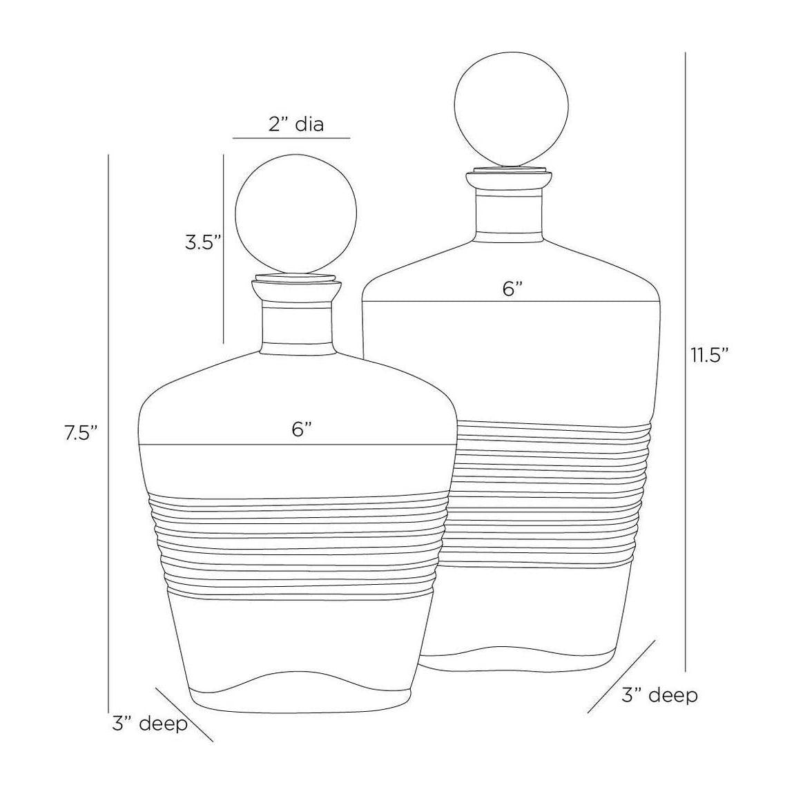 Arteriors Eaves Decanters, Set of 2
