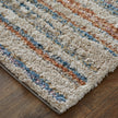 Feizy Mynka 39IEF Transitional Stripes in Ivory/Blue/Orange