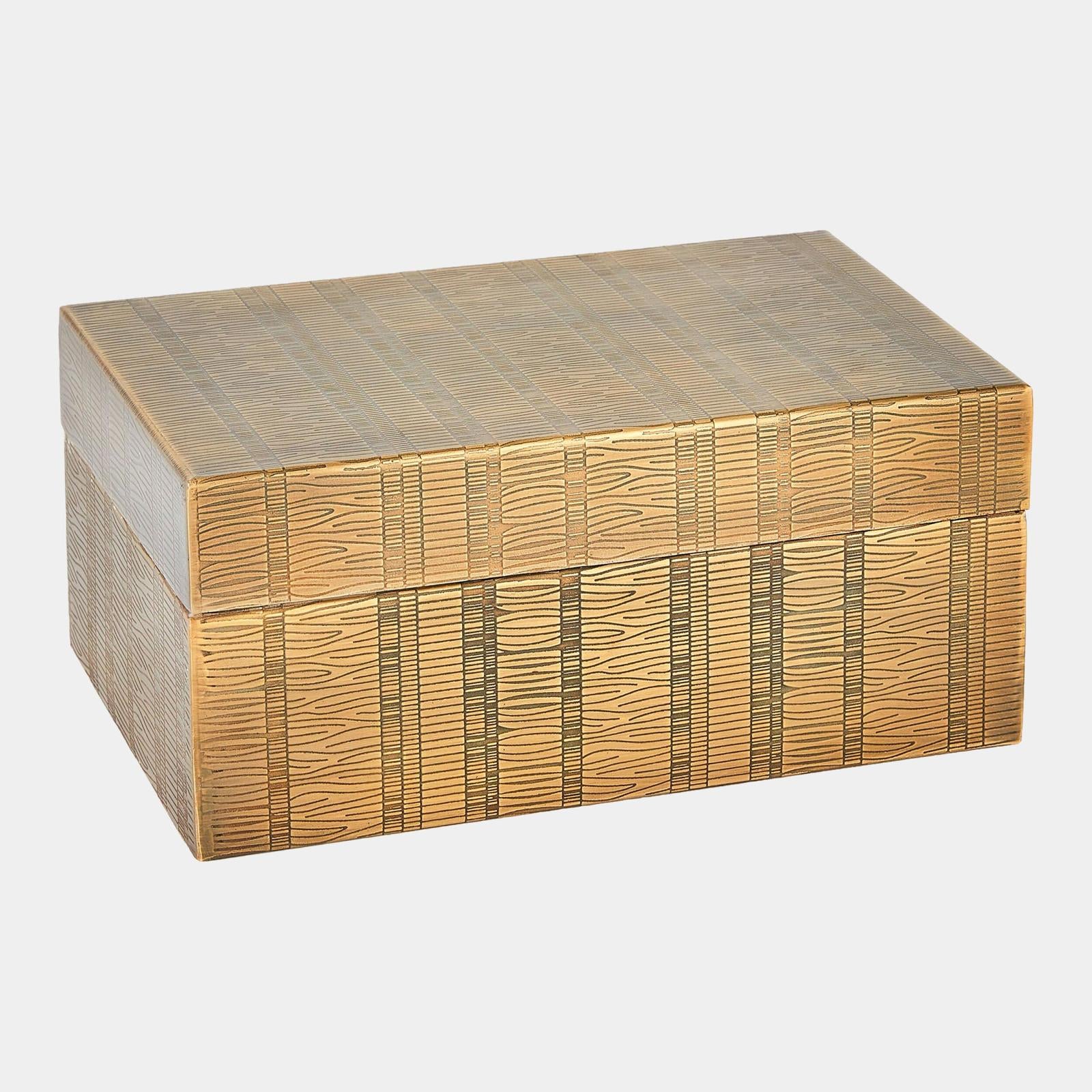 Global Views Brass Kokoro Etched Box