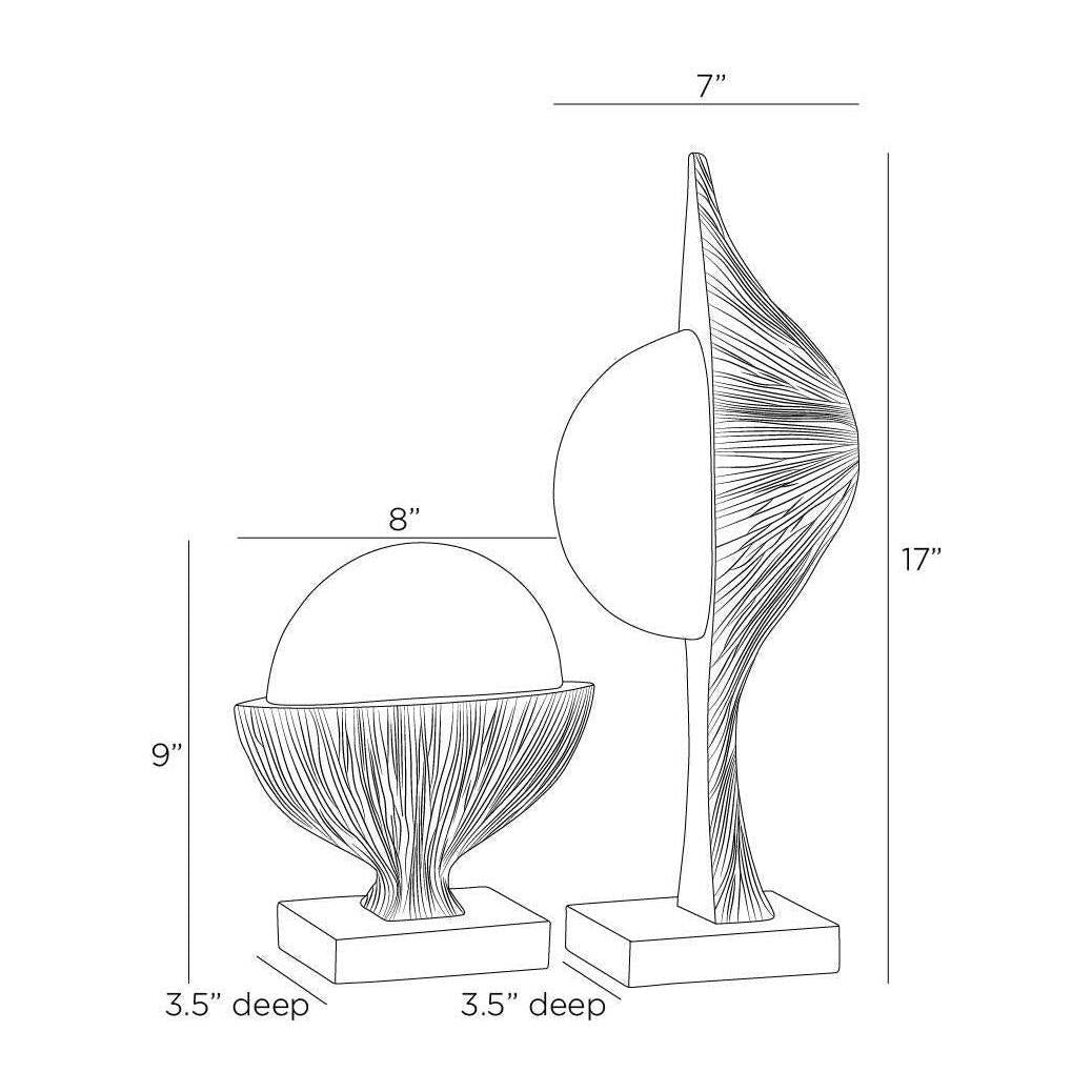 Arteriors Flojo Sculptures, Set of 2