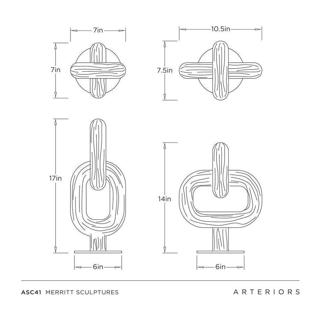 Arteriors Merritt Sculptures, Set of 2