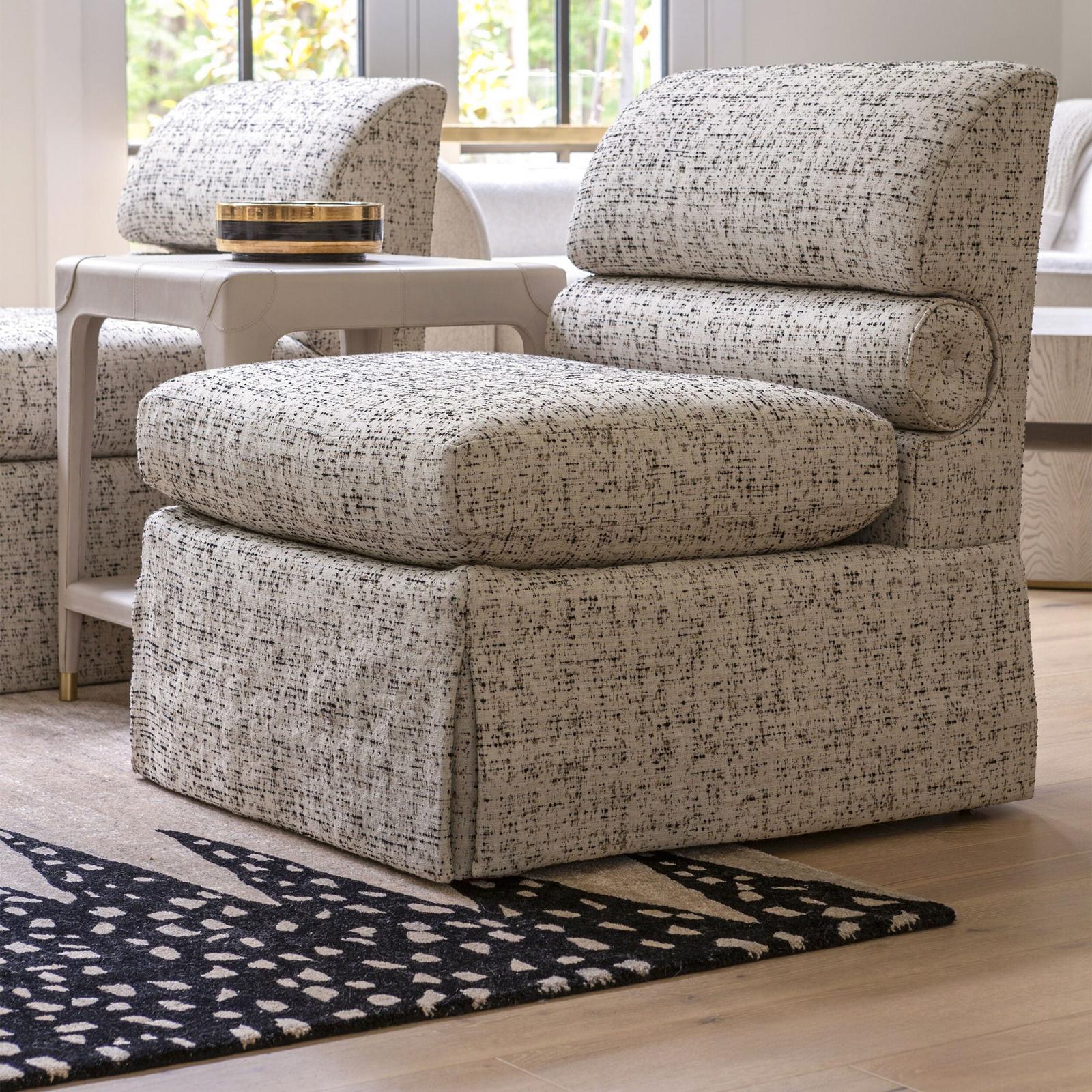 Global Views Bolster Slipper Chair by Ashley Childers