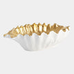 Global Views White Organic Wave Oval Bowl by Ashley Childers