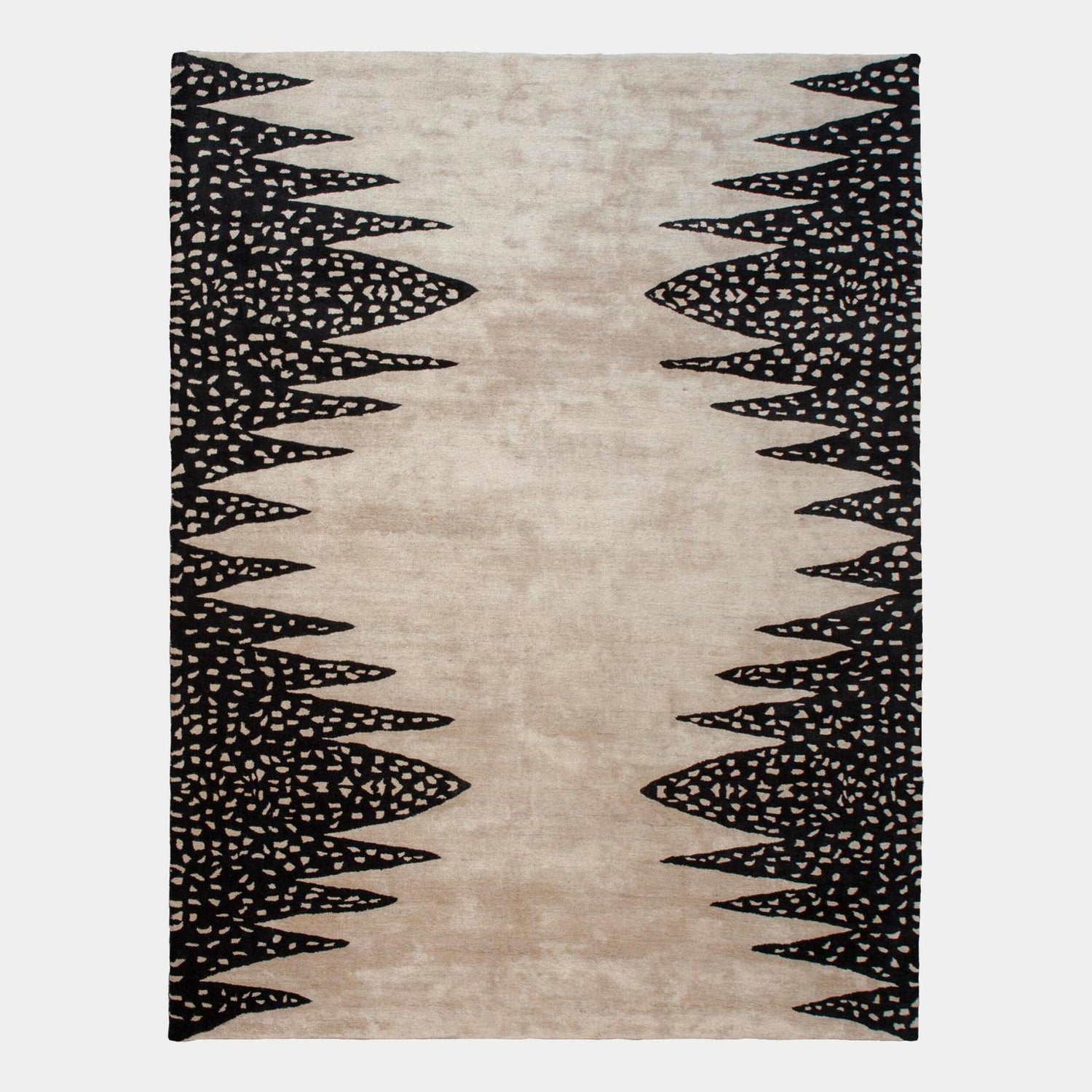 Global Views Beige Black Tristan Rug by Ashley Childers