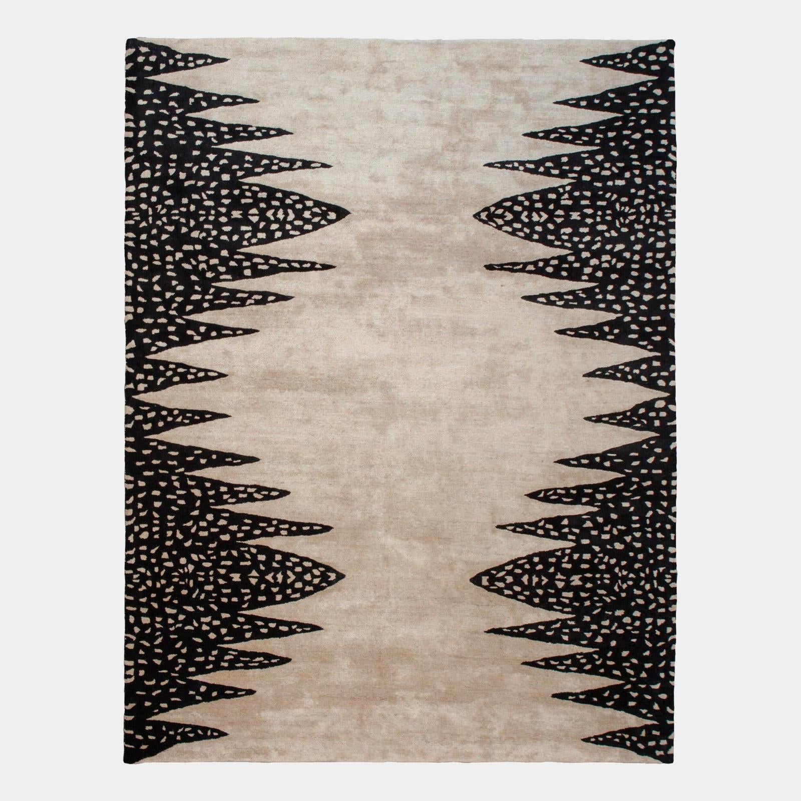 Global Views Beige Black Tristan Rug by Ashley Childers