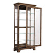 Pulaski Pulaski Accents Rich Brown Soft Chestnut Glass Shelves And Led Light Sliding Door Curio