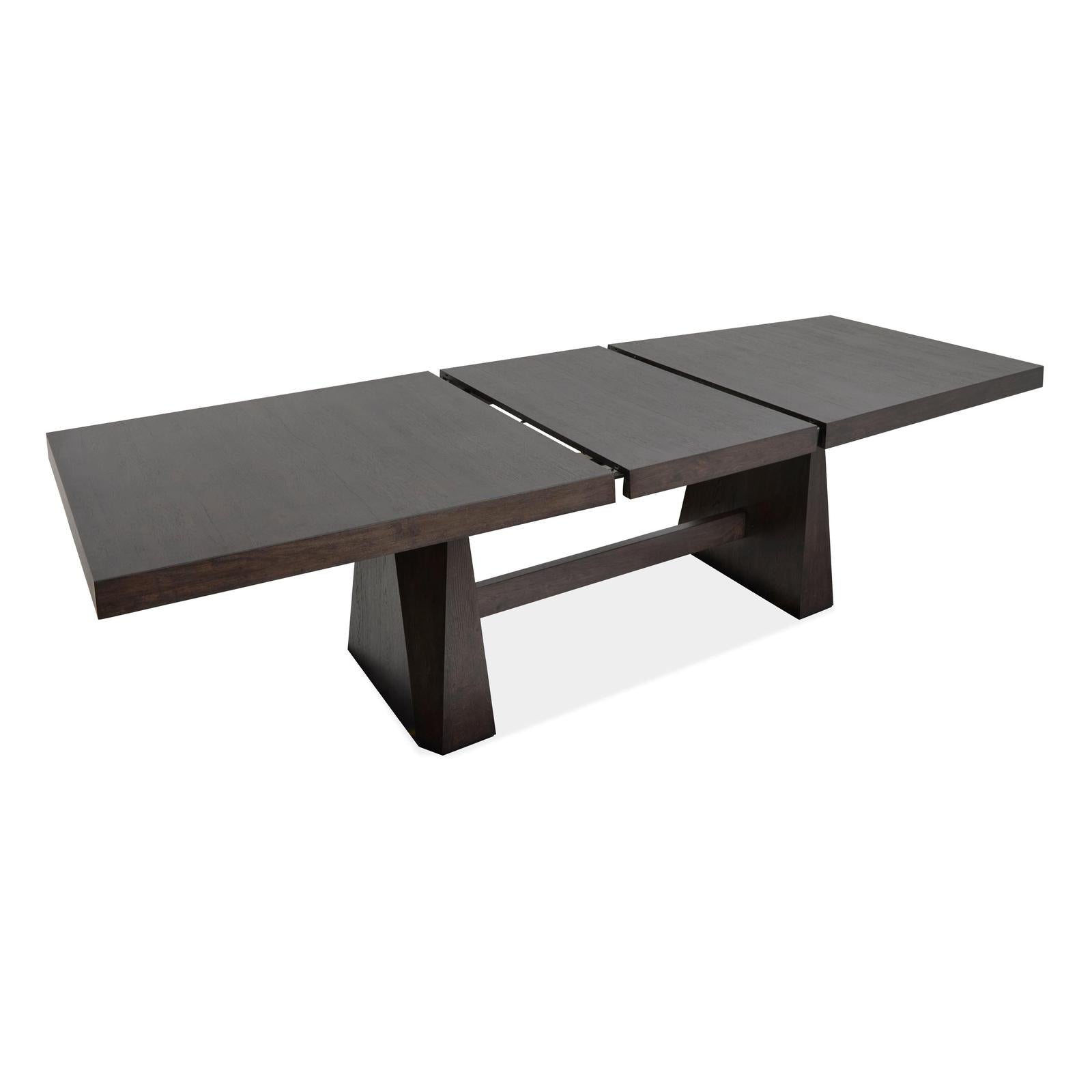 Magnussen Home Tauren Coffee Bean Extendable Double Pedestal Dining Table