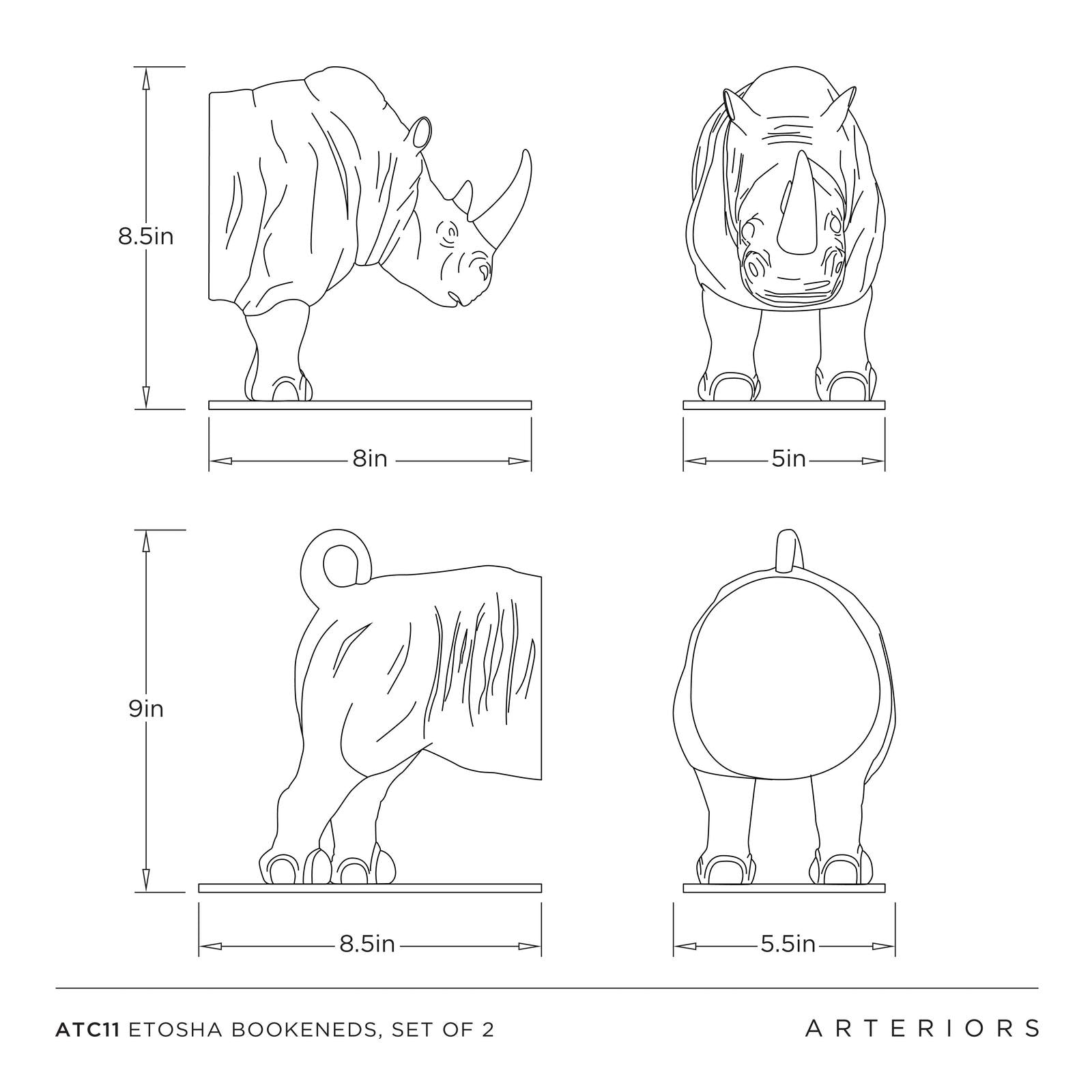 Arteriors Etosha Bookends Set of 2