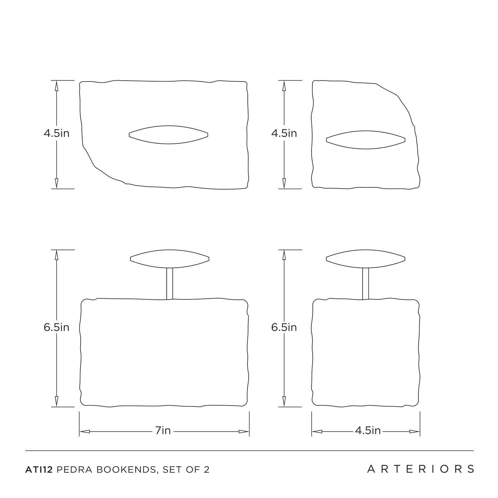 Arteriors Pedra Bookends Set of 2